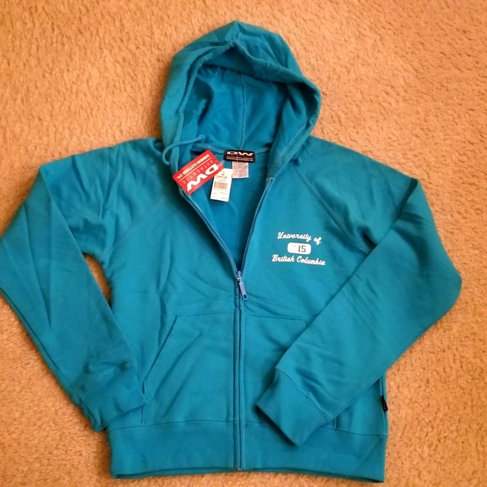 NwT UBC Cyan Blue Hoodie - size M